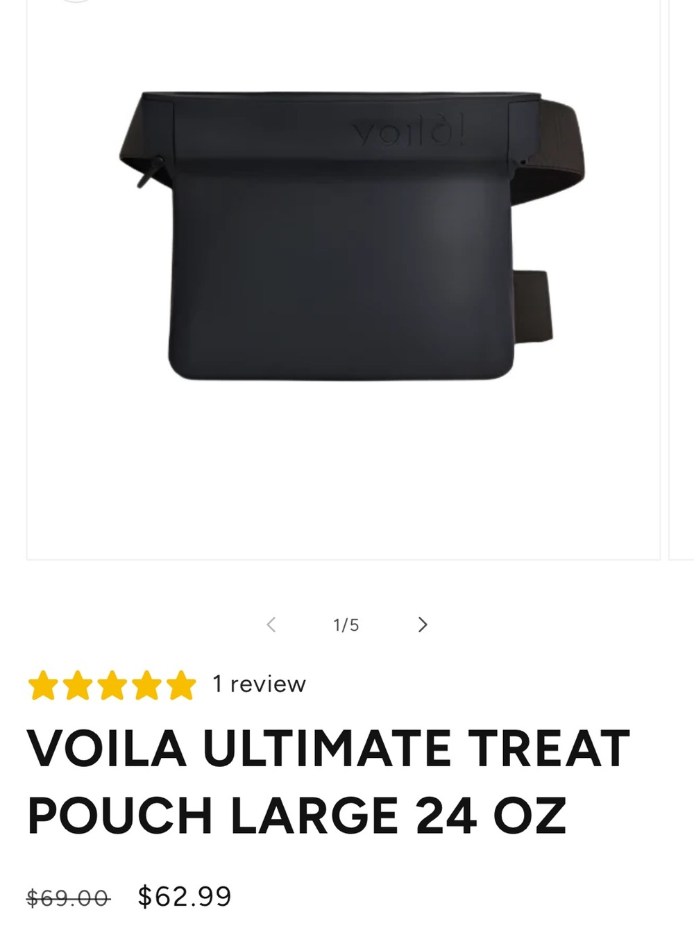 Voila Black Ultimate Treat Pouch โ Large